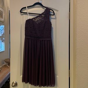 David’s Bridal bridesmaid dress, Plum, size 6, Only worn  once